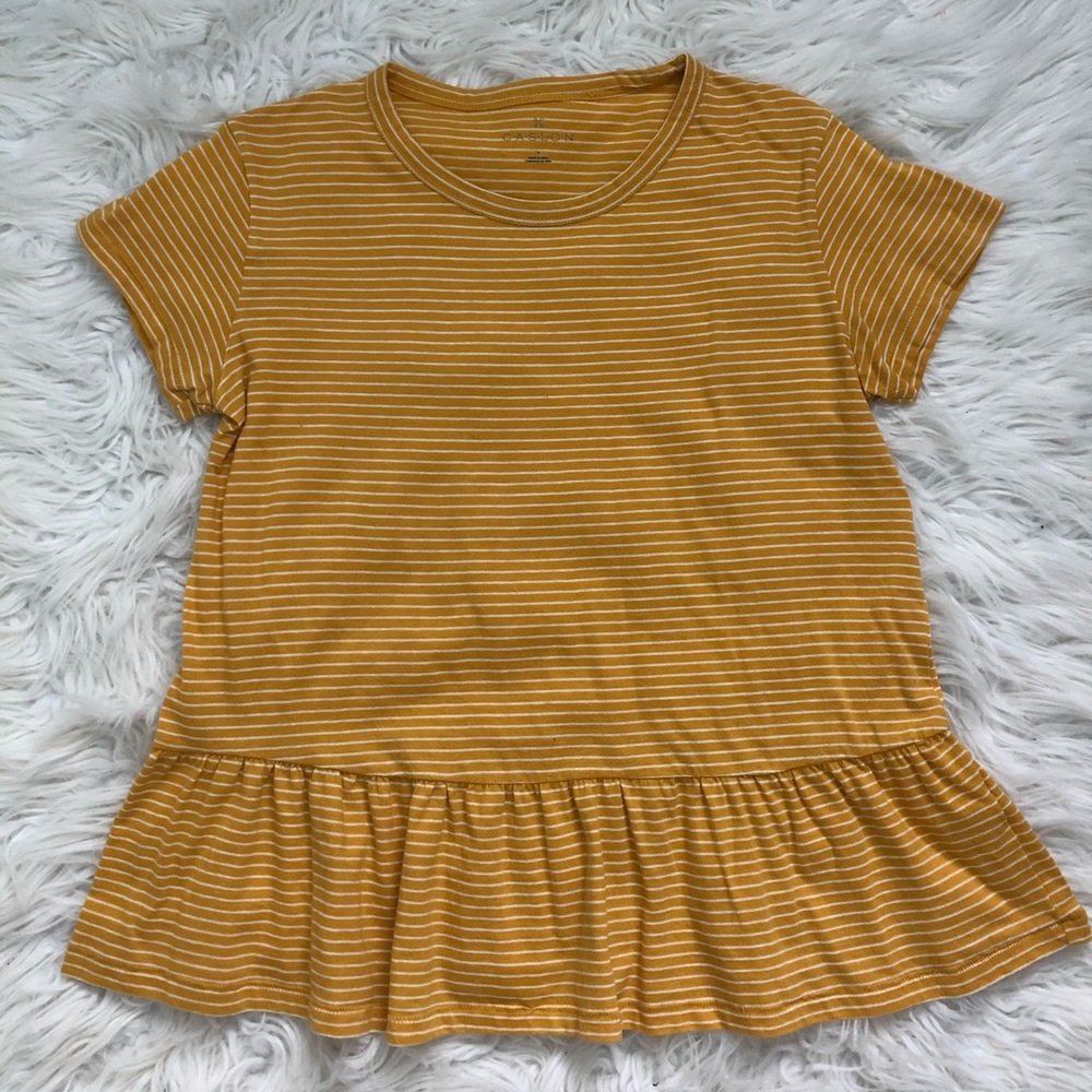 Yellow & White shirt from Nordstrom’s (Caslon)